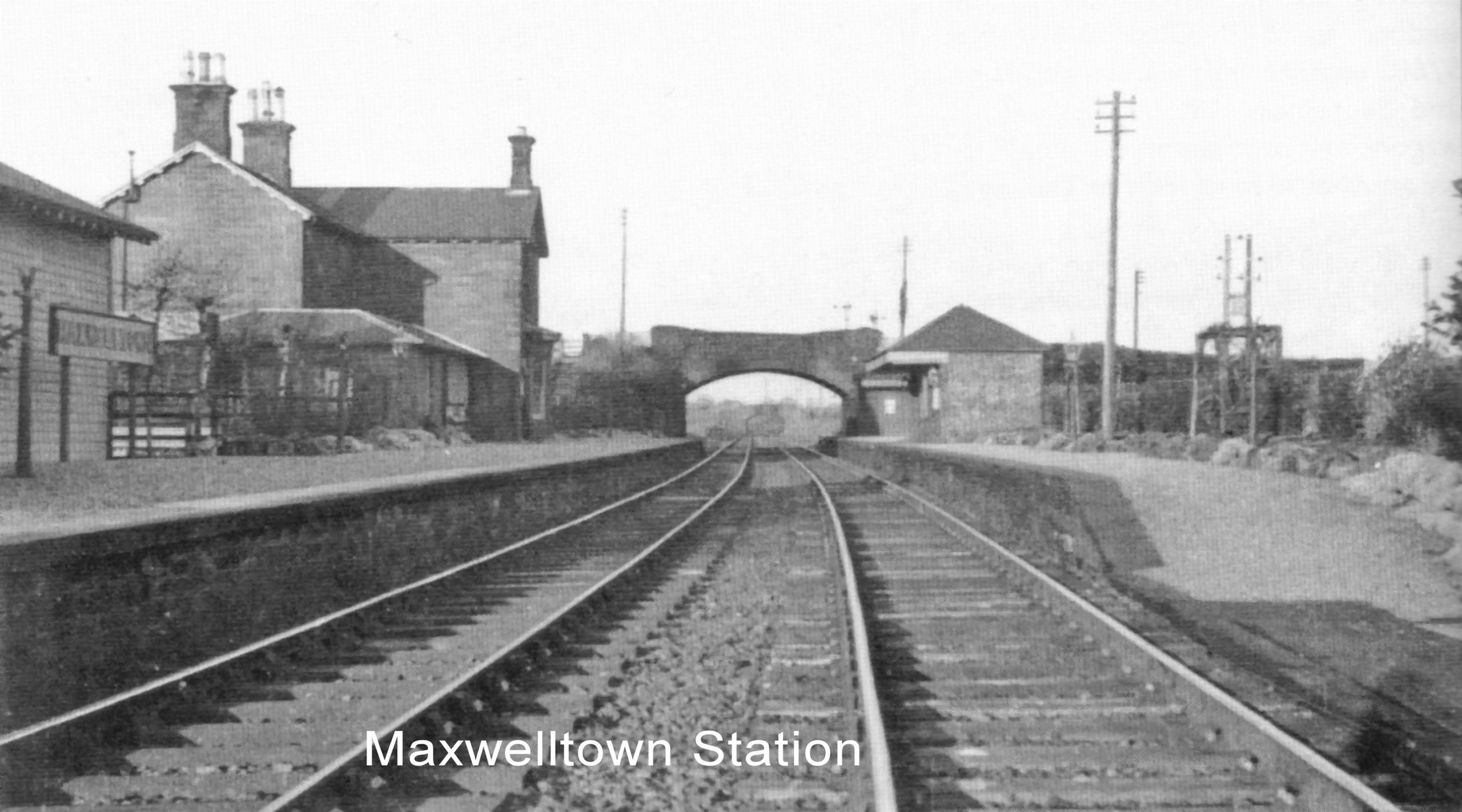 Maxwelltown Station — historical photograph of the Victorian-era railway station